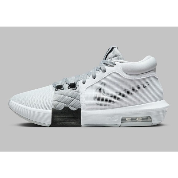 Nike LeBron James Witness VIII 8 White Light Smoke Grey FB2239-100 Mens 11.5